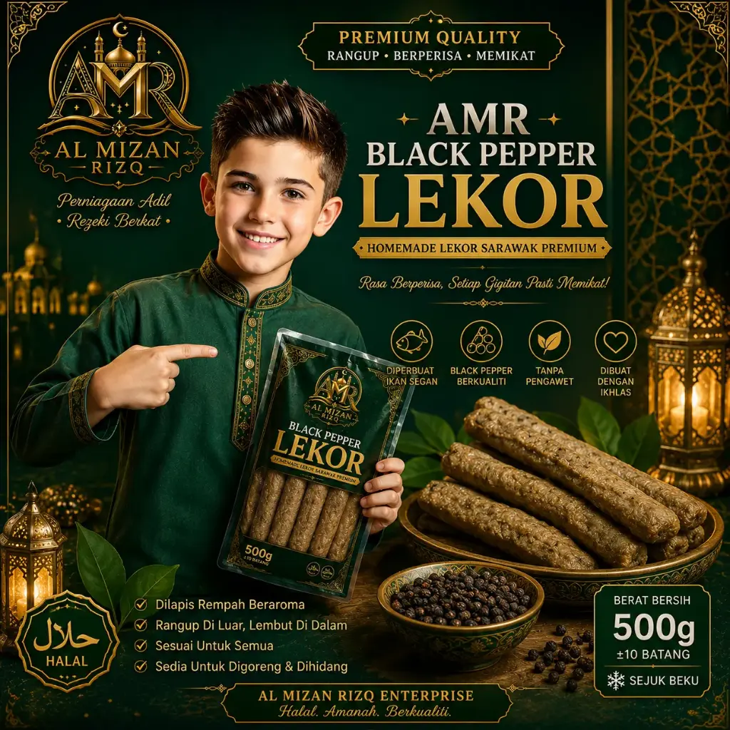 AMR Black Pepper Lekor 500g